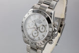 2007 Rolex Daytona 116520 White Dial in Factory Protective Stickers with Box and Papers