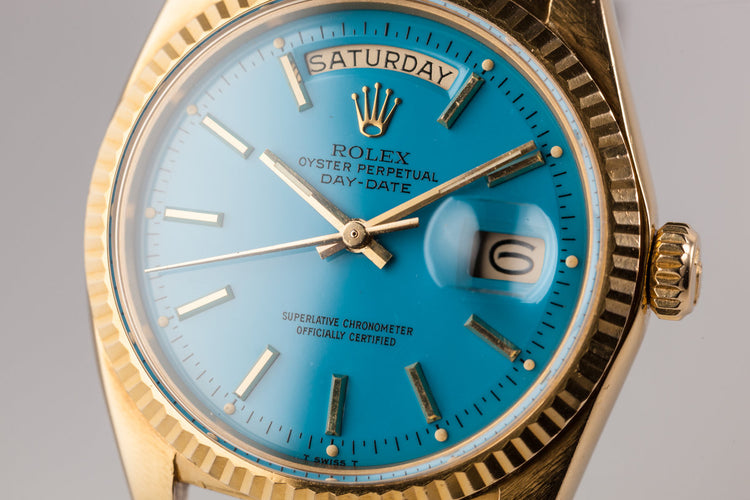 1970 Rolex YG Day-Date 1803 Blue Stella Dial