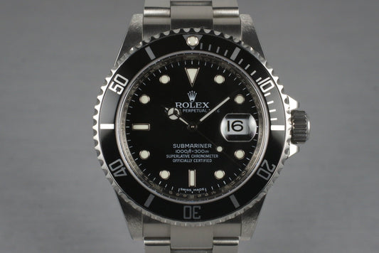 2007 Rolex Submariner 16610 with Box and Papers