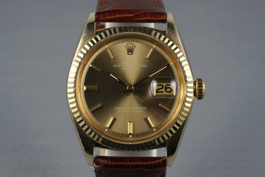 1971 Rolex YG DateJust 1601 Brown Dial