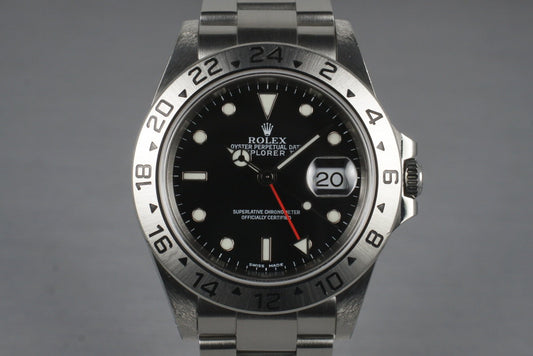 2000 Rolex Explorer II 16570 Black Dial with Box and Papers
