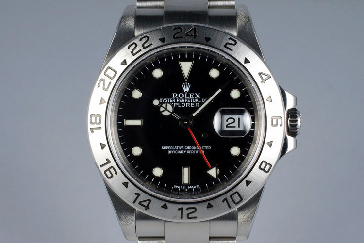 2002 Rolex Explorer II 16570 Black Dial