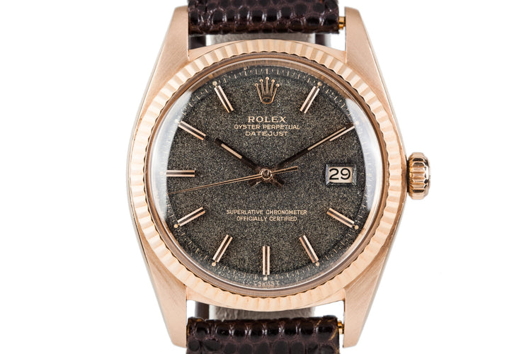 1977 Rolex 18K Rose Gold Datejust 1601 with Magic Space Boy Infinity Dial