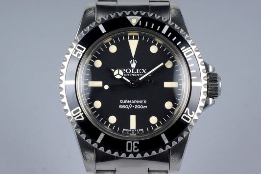 1982 Rolex Submariner 5513 Mark IV Maxi Dial
