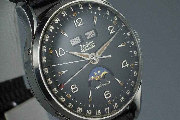 1958 Zodiac Triple Date Moonphase Automatic with Box and Papers