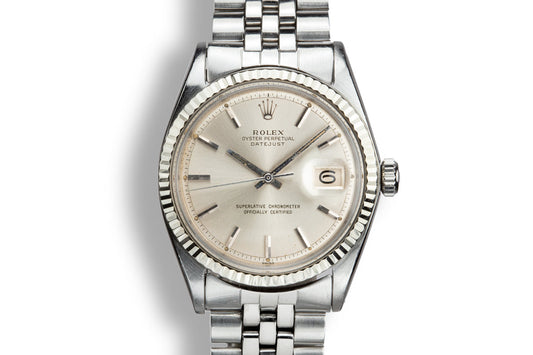 1964 Rolex DateJust 1601 with "SWISS" Only Silver Dial