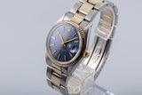 1973 18K/ST DateJust 1601 Blue Dial with Service Papers
