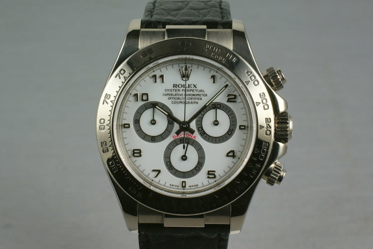 Rolex WG Daytona 116519 white Arabic dial