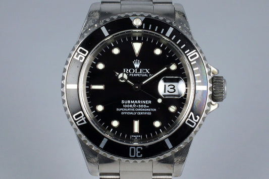 1999 Rolex Submariner 16610 with Box and Papers