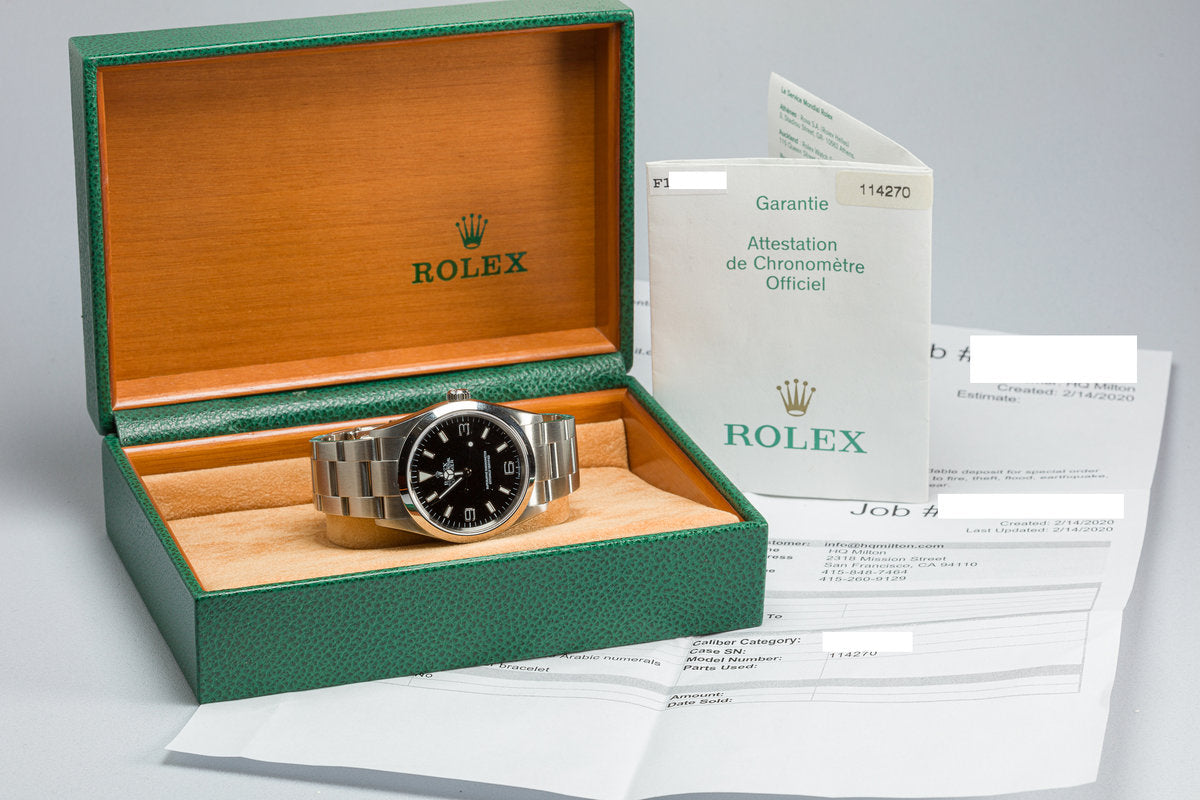 HQ Milton 2003 Rolex Explorer 114270 with Box and Papers