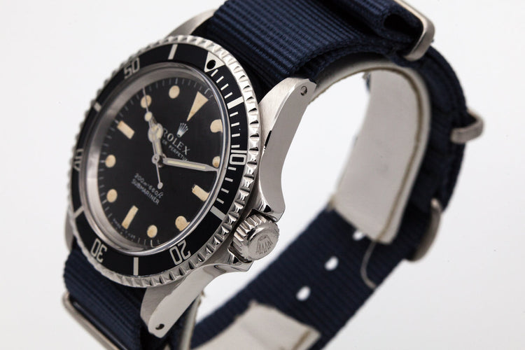 1969 Rolex Submariner 5513 Meters First with Box and Papers