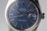 1974 Rolex DateJust 1601 Blue Dial