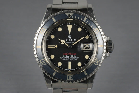 1970 Rolex Red Submariner 1680 Mark IV Dial