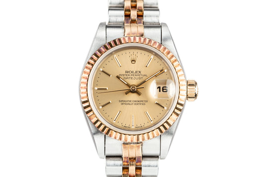 1995 Rolex Two Tone Ladies DateJust 69173 with Box and Papers