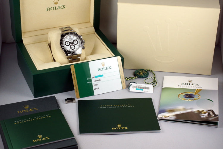 2016 Rolex Ceramic Daytona 116500LN White Dial with Box and Papers
