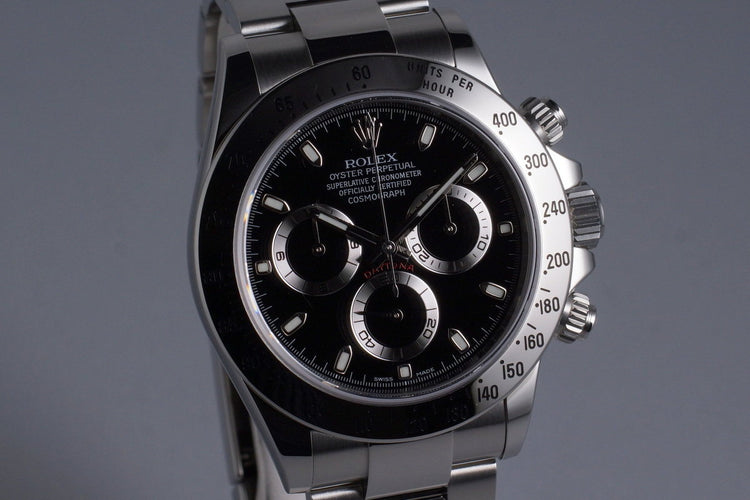 2014 Rolex Daytona 116520 Black Dial with Box and Papers