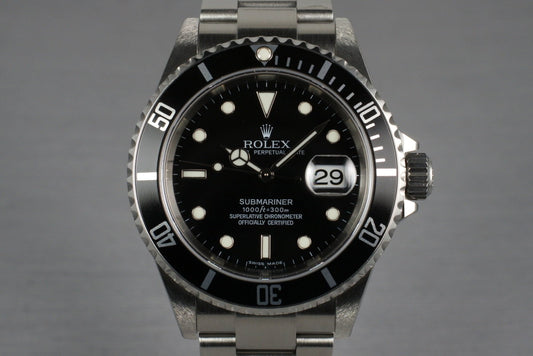 2006 Rolex Submariner 16610 with Box and Papers