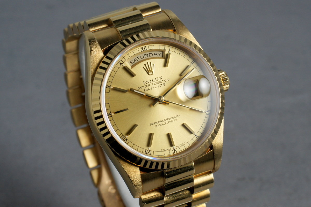 - 1996 Rolex President Double 18238 with Box & Papers, Inventory #2534, For