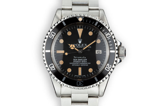 1981 Rolex Sea Dweller 1665 Mark IV Tiffany & Co. Dial