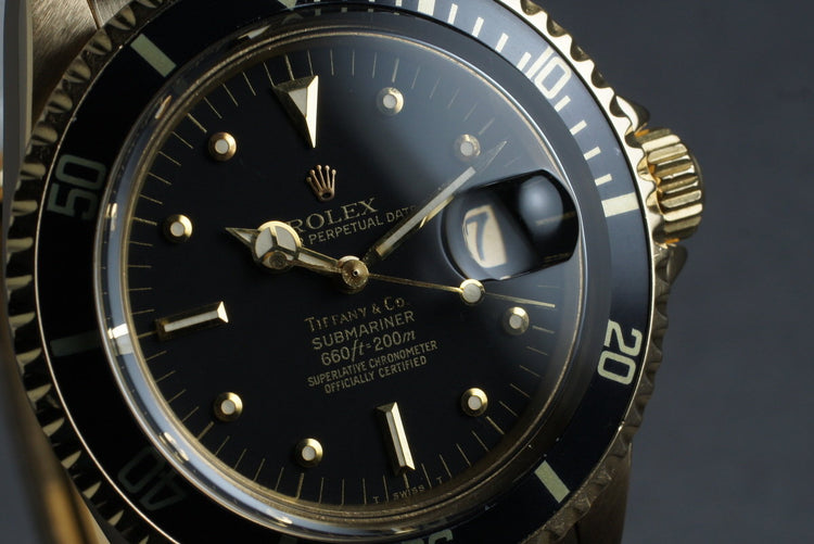 1969 Rolex 18K  Submariner 1680 with Tiffany and Co Dial