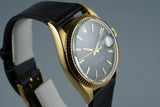1971 YG Rolex DateJust 1601 with Matte Black Dial