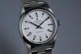 1999 Rolex Air King 14000 White Roman Dial with Box and Papers