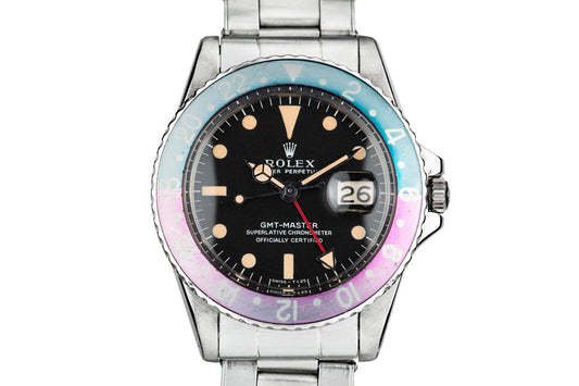 1968 Rolex GMT-Master 1675 with Faded Fuchsia Bezel Insert