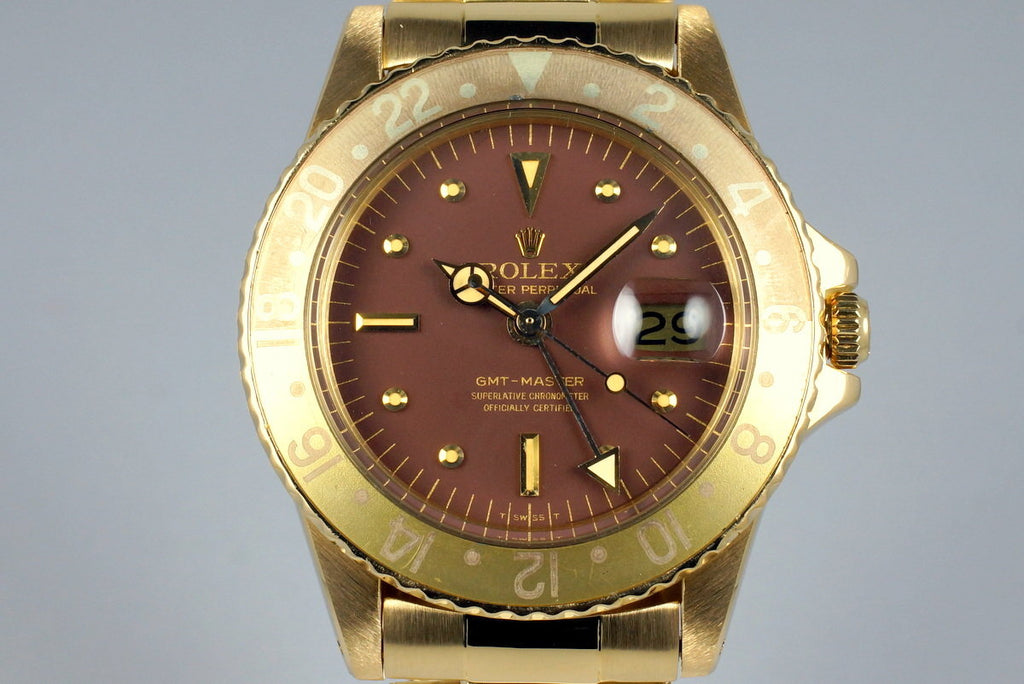 1978 Rolex YG GMT 1675 Root Beer Dial