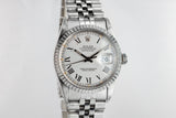 1986 Rolex DateJust 16030 Service Case with Silver Buckley Dial