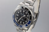2016 Rolex GMT-Master II 116710BLNR "Batman" with Box and Papers