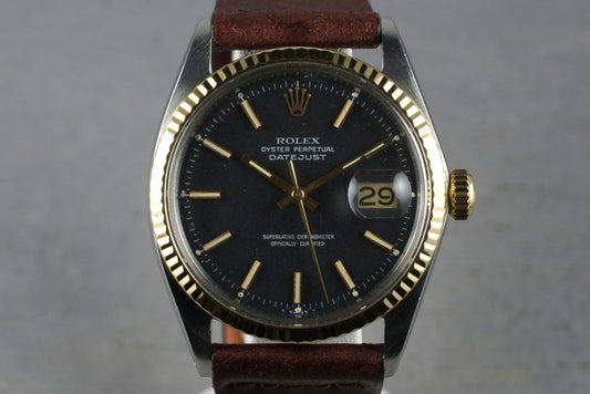 1971 Rolex Two Tone DateJust 1601 Black Dial