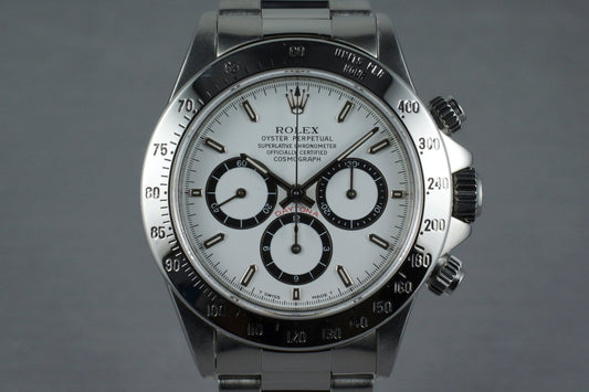 1991 Rolex SS Zenith Daytona 16520 White Dial with Box and Papers
