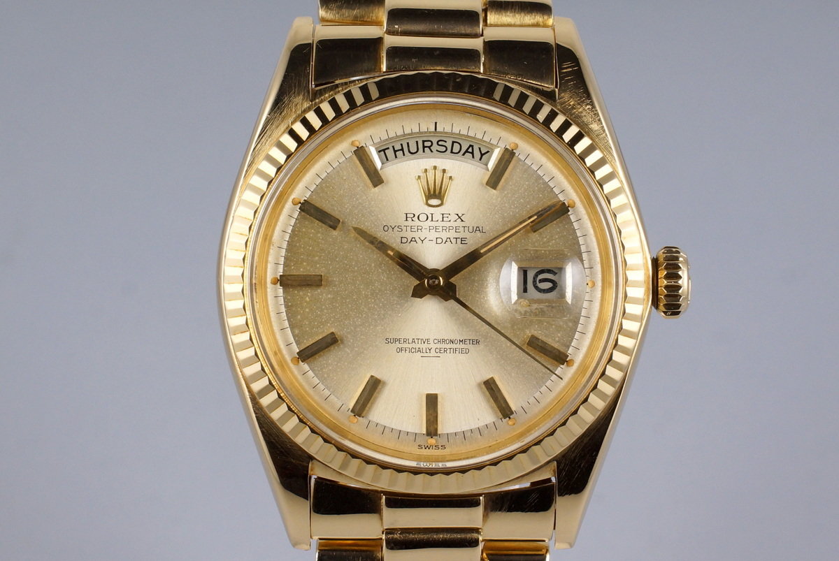HQ Milton - 1963 Rolex YG Day-Date 1803 UNDERLINE Dial with Box