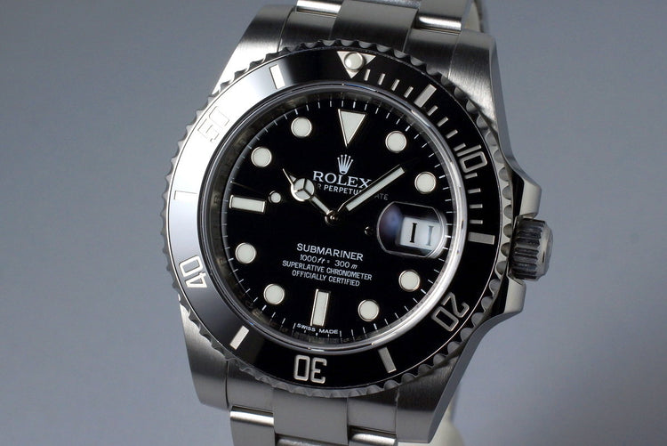 2016 Rolex Submariner 116610 with Box and Papers