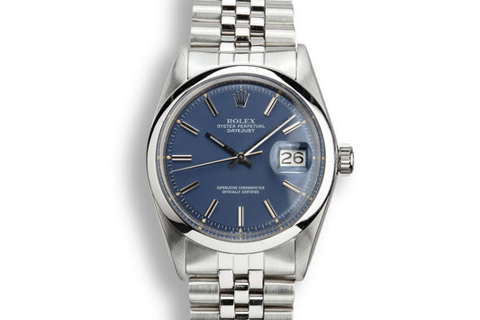 1974 Rolex DateJust 1600 Blue Dial