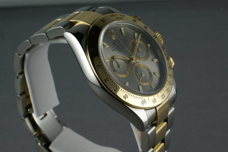 Rolex 18K/Steel Daytona Ref: 116523 Slate dial with box and papers