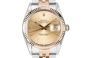 1985 Rolex Two-Tone DateJust 16013 with Box and Papers