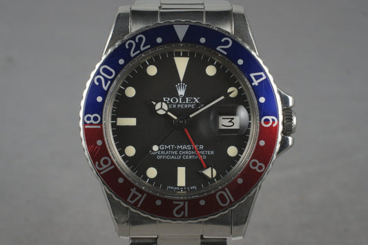 1968 Rolex GMT 1675 with Papers
