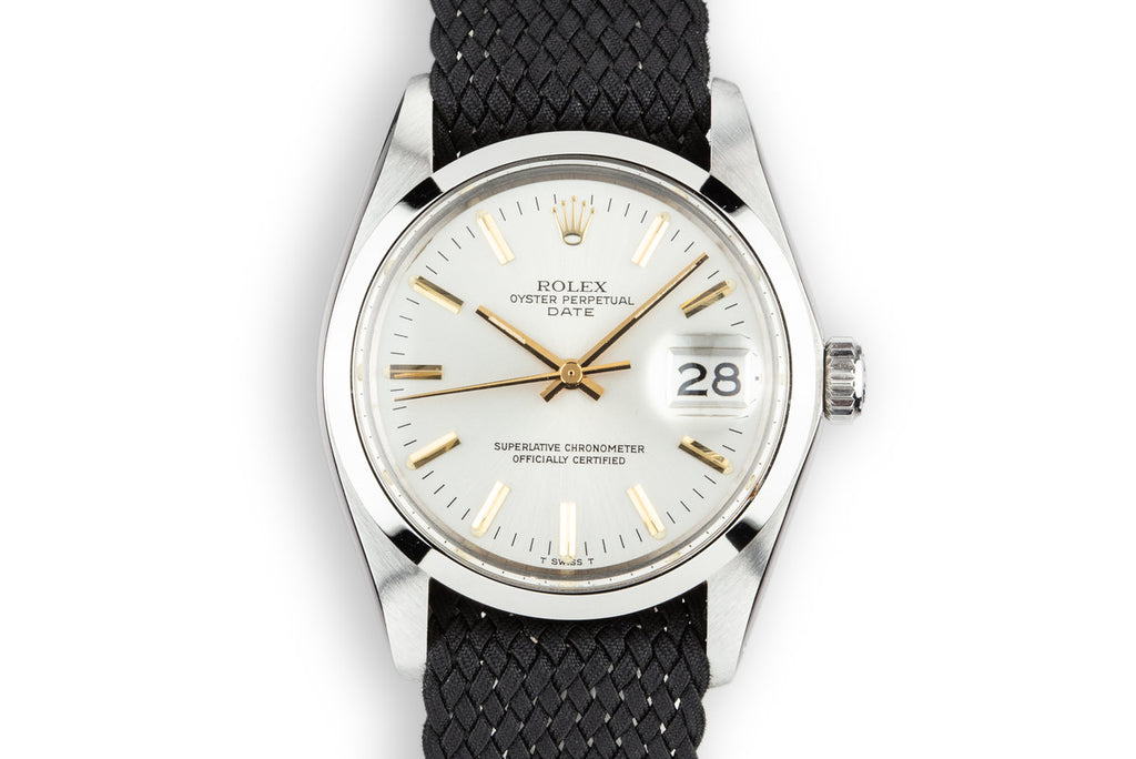 1978 Rolex Date 1500 Silver Dial with Gold Markers