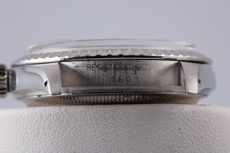 1977 Vintage Rolex DateJust 1603 Silver Dial