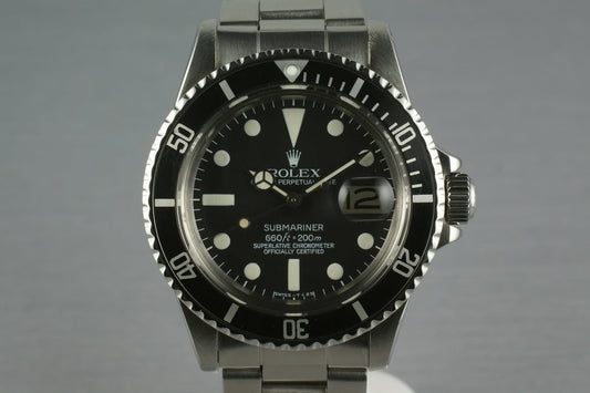 Rolex Submariner 1680 Box and Papers