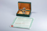 2000 Rolex 18k & Stainless 16613 Champagne Serti Dial Box & Papers