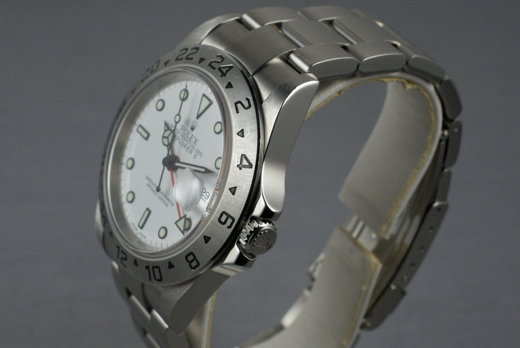 2006 Rolex Explorer II 16570T with White Dial