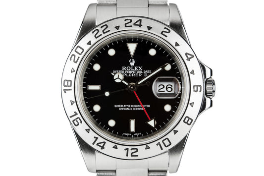 1999 Rolex Explorer II 16570 Black Dial