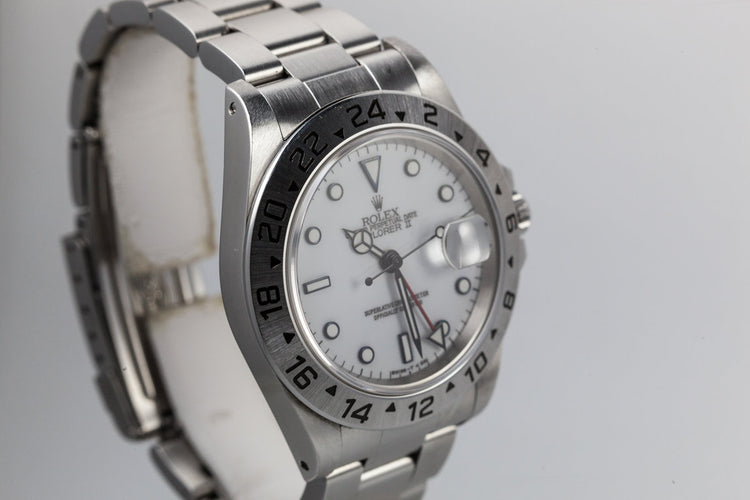 1997 Rolex Explorer II 16570 with White Dial