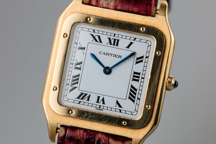 Cartier 18K YG Santos Dumont Paris Mecanique 15751