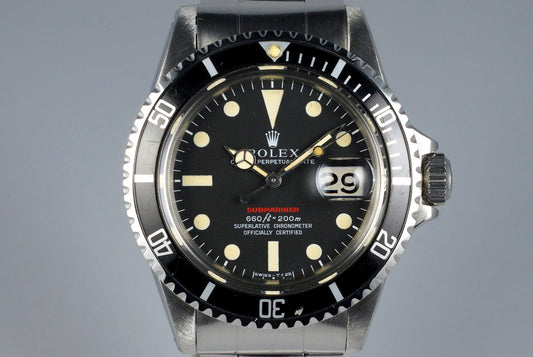 1970 Rolex Red Submariner Ref: 1680 Mark IV Dial