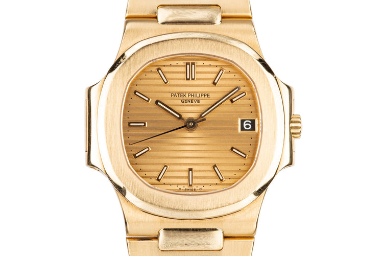 1985 18K YG Patek Philippe Nautilus 3800 with Box and Papers