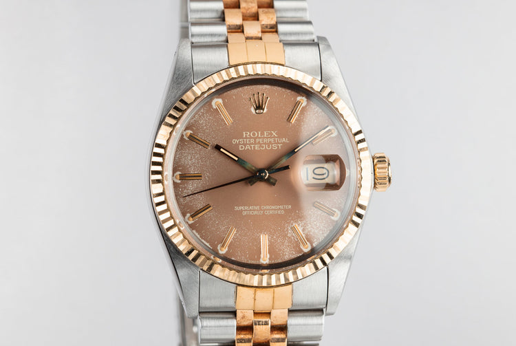 1985 Rolex Two-Tone DateJust 16013 Tropical Brown Dial with Box and Papers
