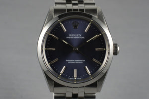 1988 Rolex Oyster Perpetual Blue Dial 1002 with RSC Papers